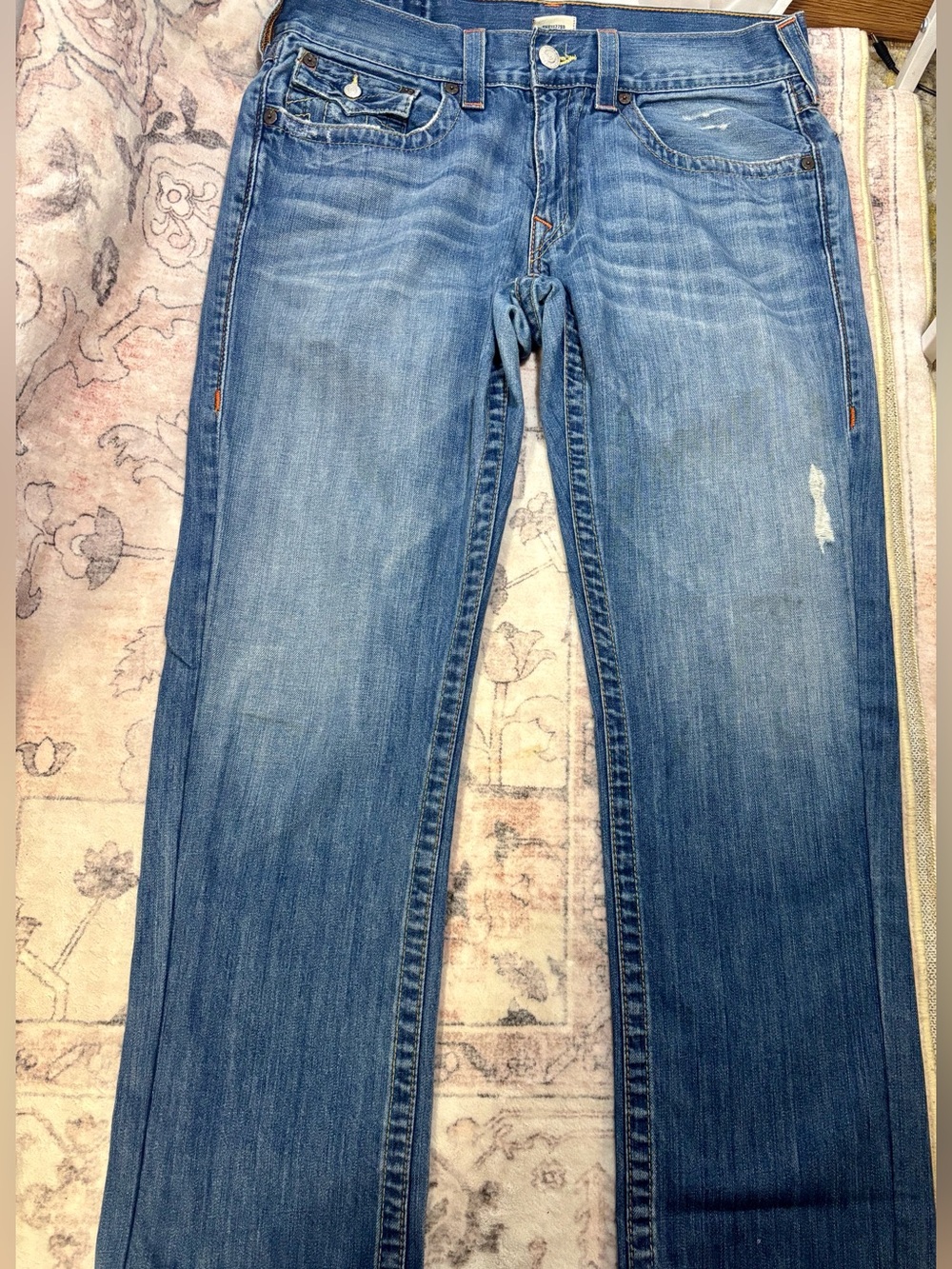 True Religion Light Blue Straight-Leg Jeans